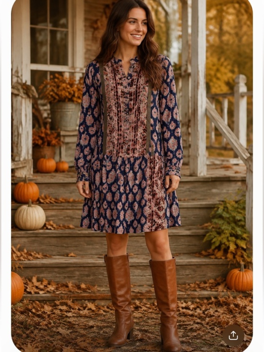 Anthropologie Tiny Embroidered Boho Paquerette Shirtdress